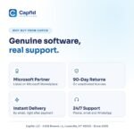 Why buy from Capfid: Microsoft Partner, 90-day returns, instant delivery, 24/7 support
