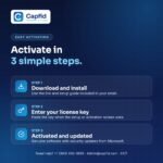 Activate your Microsoft software in 3 steps: download and install, enter your license key, activated